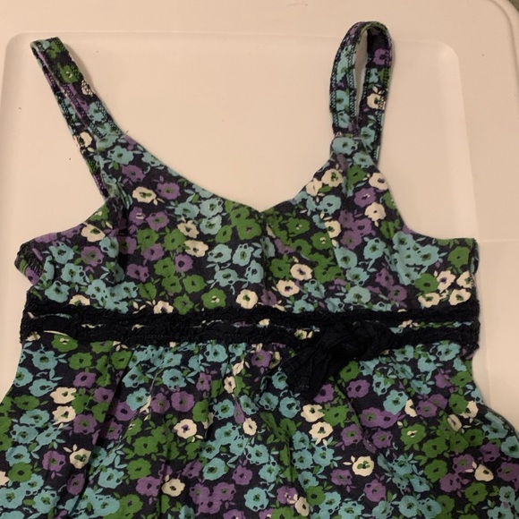 Kids Navy floral tank - Picture 2 of 2